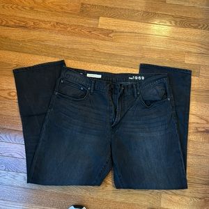 Gap straight cut black jeans